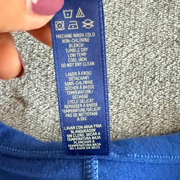 Skims Long Sleeve Henley One Piece Romper Size S Blue Cotton Lounge Sleepwear - Picture 9 of 10